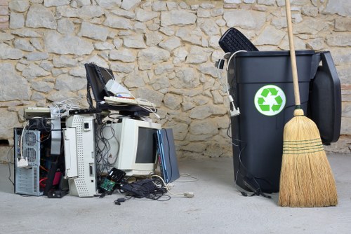 Team managing hazardous waste materials